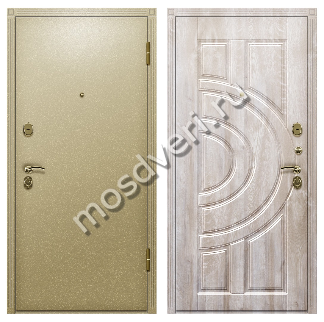 Одностворчатая дверь с порошковым покрытием и МДФ полярный дуб в коттедж - купить от производителя Мосдвери Одностворчатая дверь с порошковым покрытием и МДФ полярный дуб в коттедж