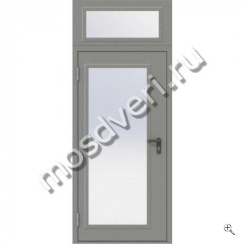Противопожарная однопольная остекленная дверь EI-30 с фрамугой - купить от производителя Мосдвери Противопожарная однопольная остекленная дверь EI-30 с фрамугой