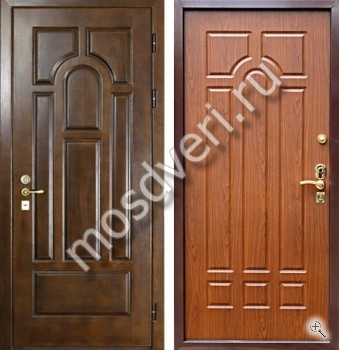 Входная дверь с отделкой филенчатым МДФ с двух сторон - купить от производителя Мосдвери Входная дверь с отделкой филенчатым МДФ с двух сторон