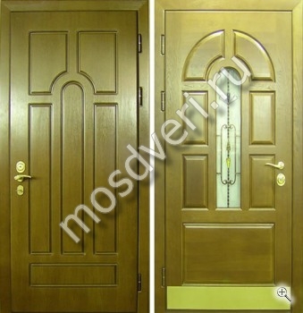 Дверь Филёнчатый МДФ + Филёнчатый МДФ со стеклопакетом и ковкой №5 - купить от производителя Мосдвери Дверь Филёнчатый МДФ + Филёнчатый МДФ со стеклопакетом и ковкой №5